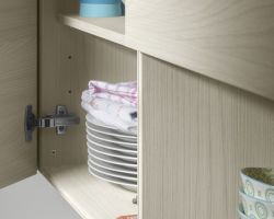 NK18337 Lux 36G   Quarzgrau Hochglanz   Manhattan 49D   Nordic Oak