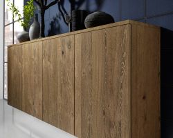 NK18668 Nova Lack 73T   Tiefblau Hochglanz   Legno 59T   Eiche Trueffel