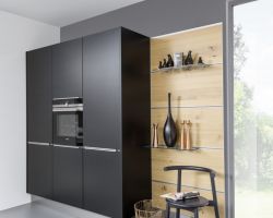 NK20184 Soft Lack 76Z   Schwarz softmatt   Legno 59C   Eiche Champagner