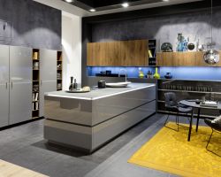 NK20918 Nova Lack Quarzgrau   Legno Eiche Trueffel