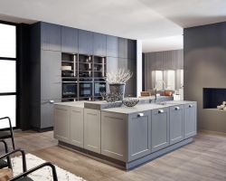 NK23867 OG Koje 01 Legno   Eiche Sepia   Frame Lack   Quarzgrau