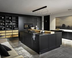 NK25934 Torino Lack   Schwarz   Legno   Eiche Champagner