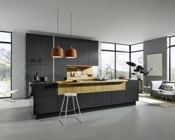 NK27809 Nova Lack   Graphit Hochglanz   Legno   Eiche Champagner