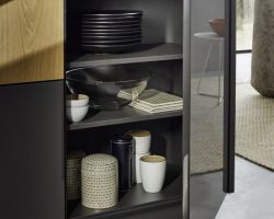 NK27812 Nova Lack   Graphit Hochglanz   Legno   Eiche Champagner